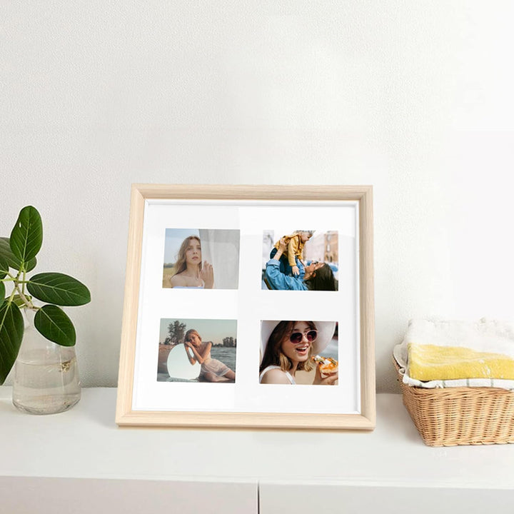 MUZIRI KINOKOO Bilderrahmen （27.5 * 27.5 cm), Kann Aufgehängt Oder Tischplatte,Kompatibel mit Instax