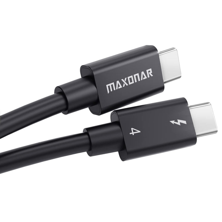 Maxonar [Intel Zertifiziert] Thunderbolt 4 Kabel 1m, TB4 Kabel,USB 4,40Gbits,8K Display,Kompatibel m