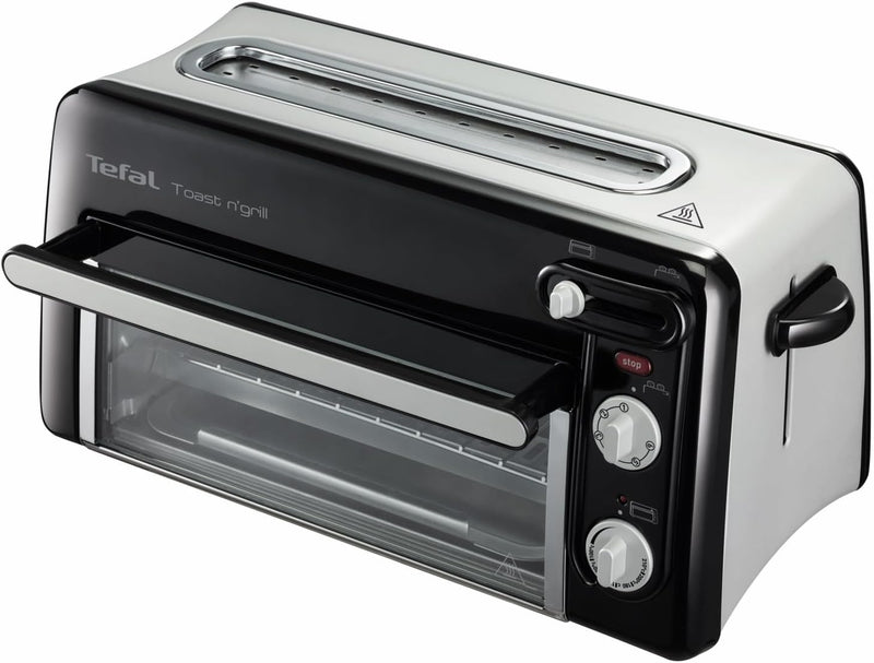 Tefal Toast n’ Grill TL6008 | 2 in 1 Toaster und Mini-Ofen | Sehr energieeffizient und schnell | 130