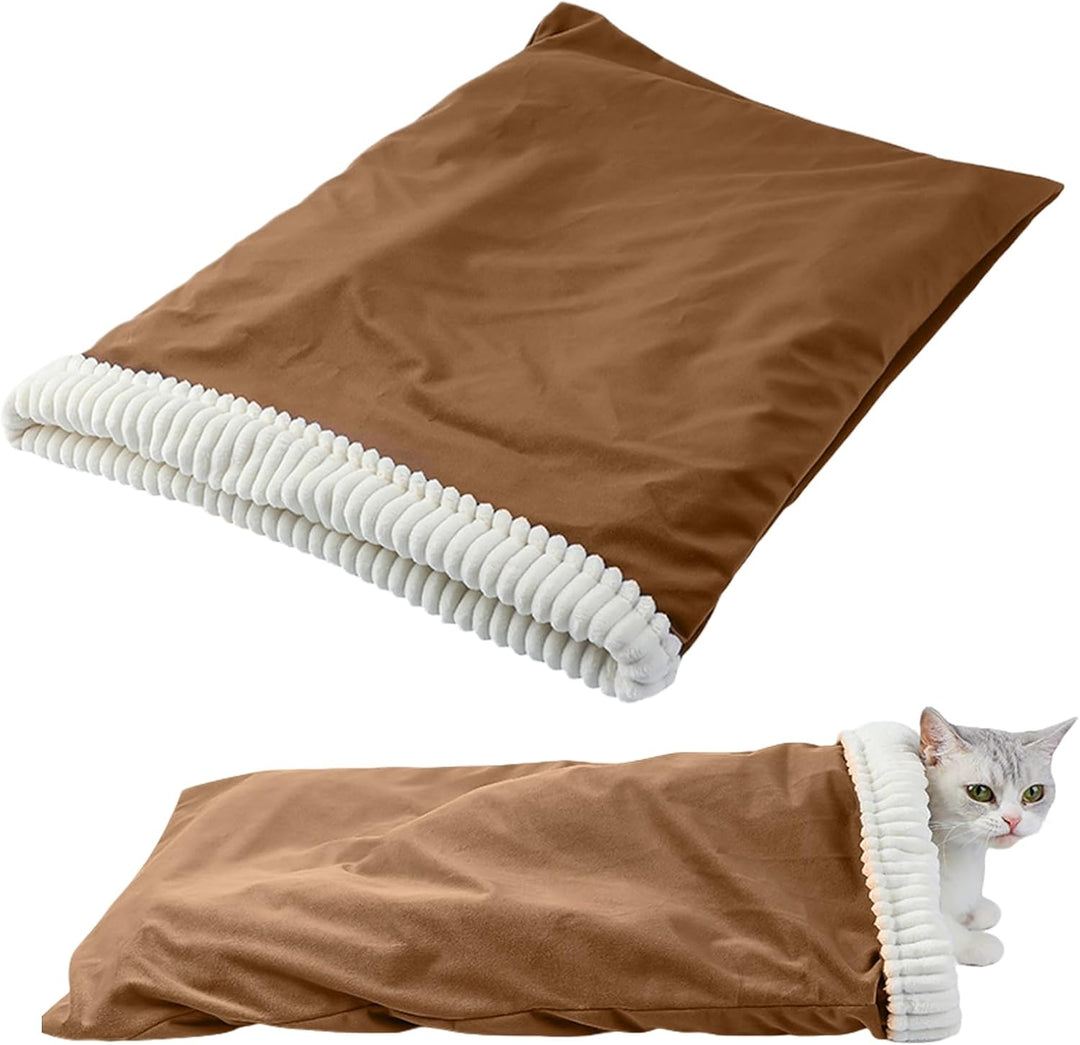 Katzen Schlafsack,Plüsch Katzenschlafsack | Wärmender Schlafsack Winter Haustierbett Zum Ausruhen Ve