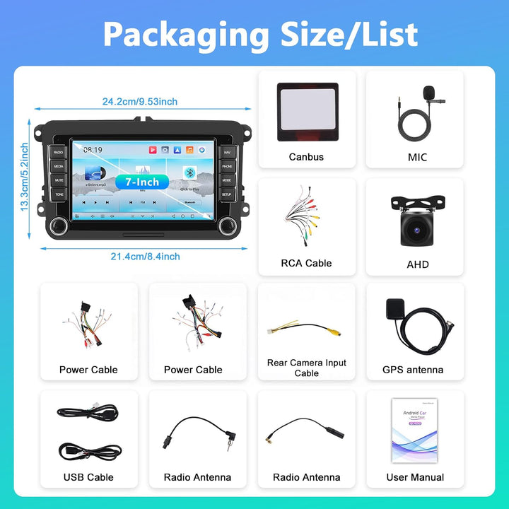 4GB+64GB Motorsi Autoradio für VW Seat/Skoda/Altea/Toledo/Leon/Altea XL mit Qualcomm Carplay/Android