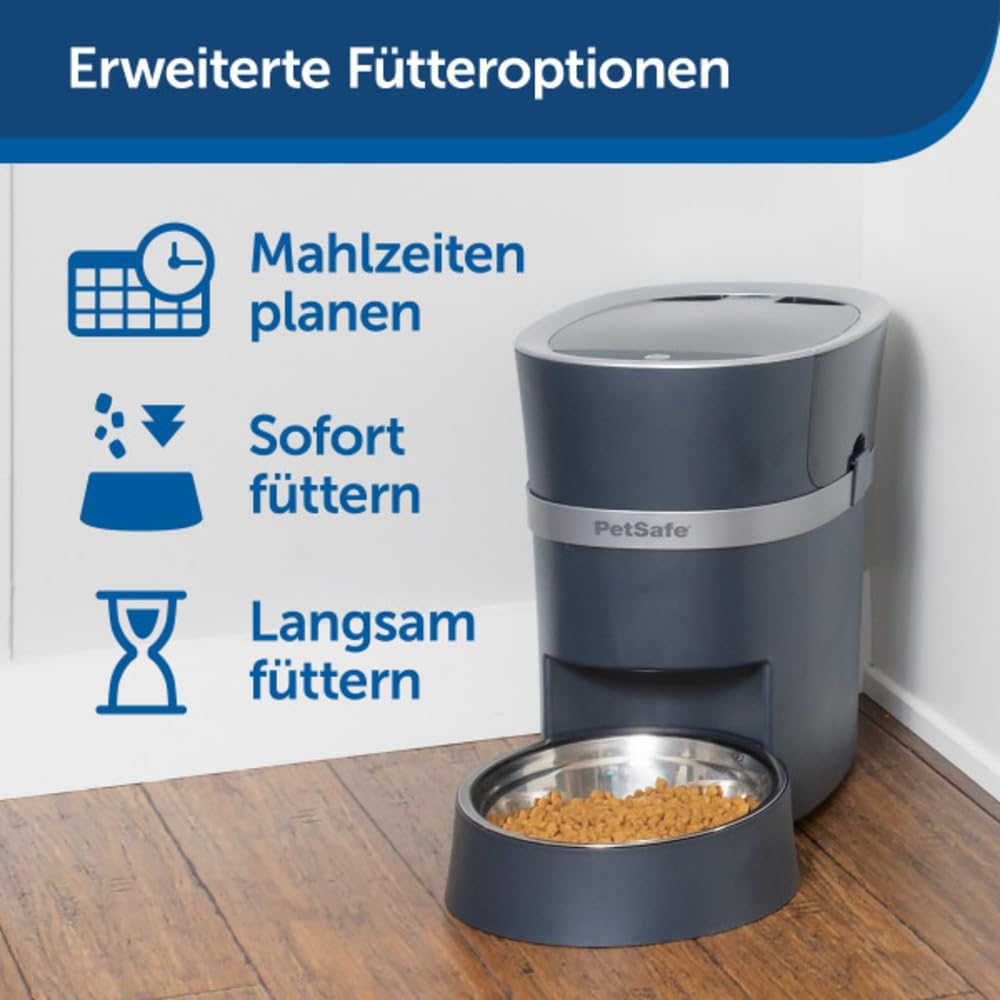 PetSafe Smart Feed Futterautomat, Mit Smartphone-Steuerung per App, Für Trockenfutter geeignet, 1,5