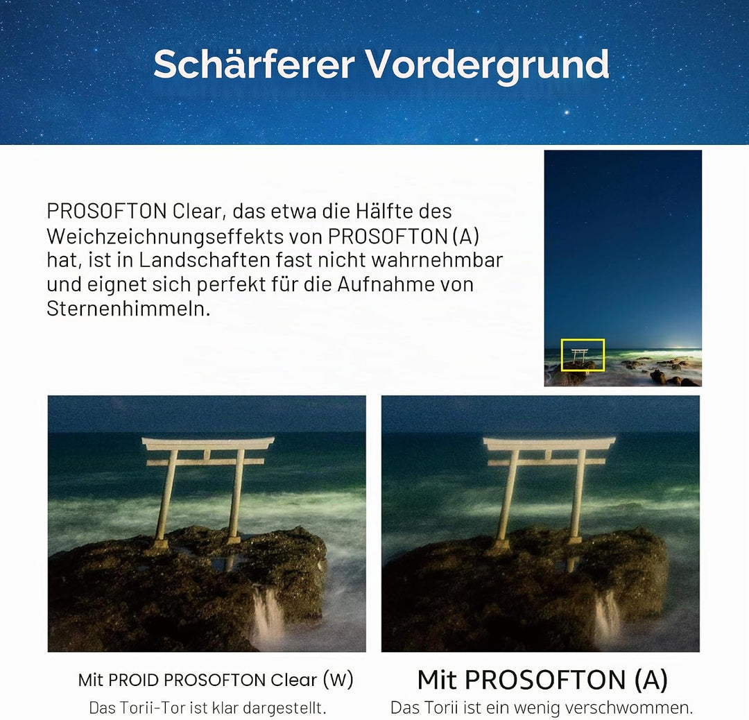Kenko Filter mit weichem Effekt PRO1D Prosofton Clear 82mm, Zum Fotografieren von Sternen, 517734, 8