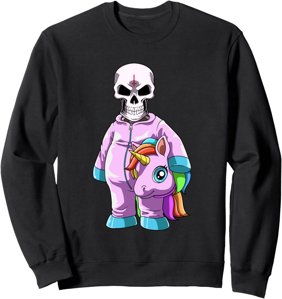 Dead Inside - Ästhetische Pastell Goth Skelett Einhorn Sweatshirt