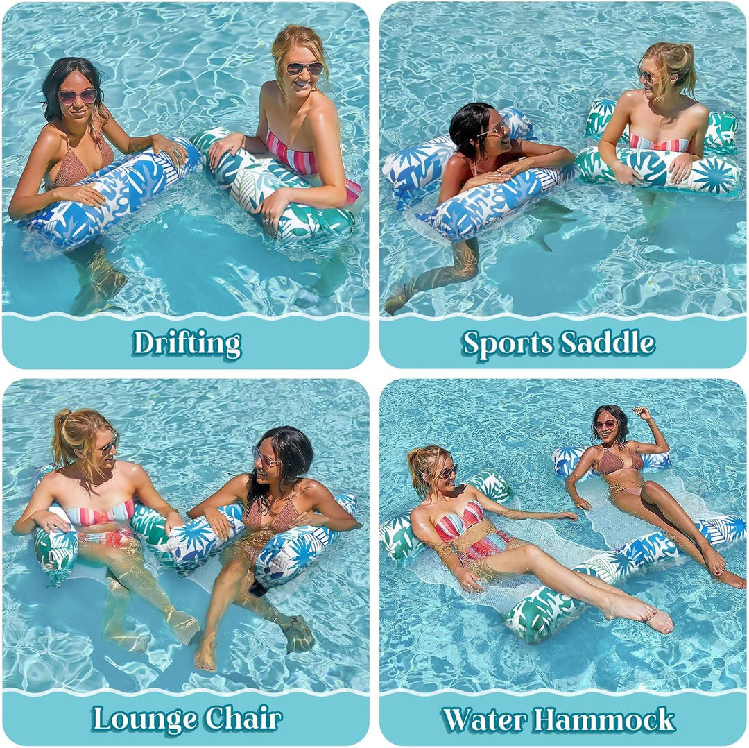 Elidepe Luftmatratze Pool, XL Pool Spielzeug Luftmatratze Wasser, 2 Stück PoolZubehör Spass Erwachse