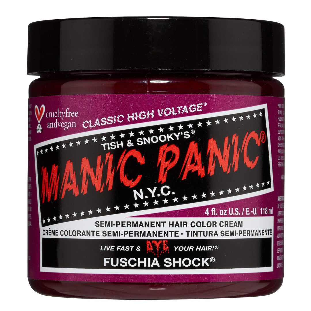 Manic Panic - Fuschia Shock Classic Creme Vegan Cruelty Free Semi-Permanent Hair Colour 118ml Fuschi