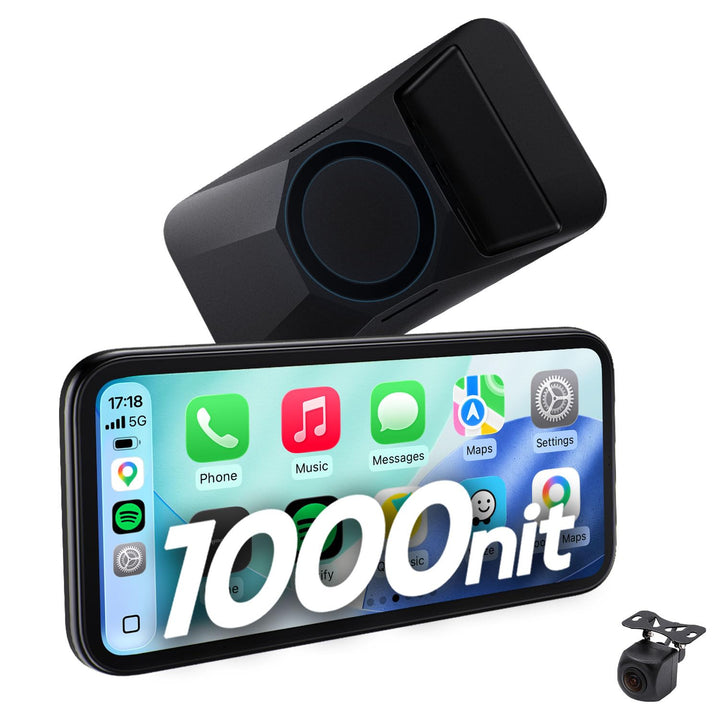 CarpodGo Mini 6,9'' 60 fps CarPlay-Bildschirm für,Display mit gleichmässigem Rahmen und abgerundeten