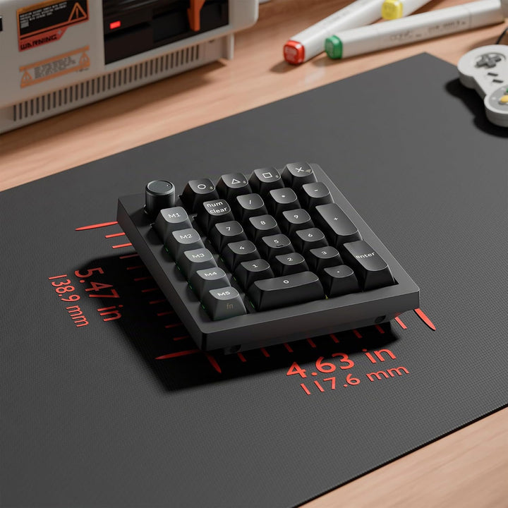 Keychron V0 Ultra Kabelloser ZMK Custom Numpad, 8000Hz Polling-Rate, 2,4 GHz &amp; Bluetooth 5.3, 360 St