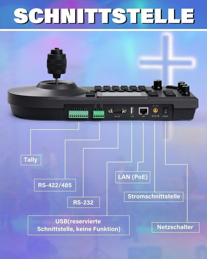 FoMaKo 20x HDMI PTZ Bundle/Kit (1x FMK20SDI PTZ Kamera &amp; 1x KC608 Pro PTZ Controller) für Gottesdien