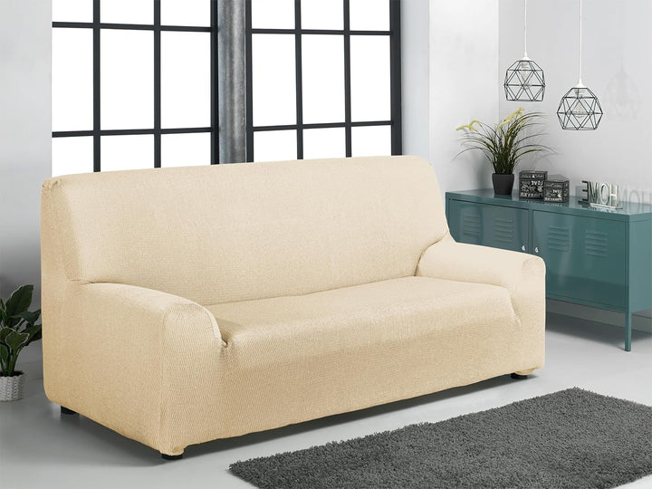 Martina Home Tunez elastischer Sofabezug, Stoff, Beige, 4-Sitzer (220 bis 260 cm) Beige 4 Plätze, Be