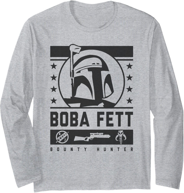 Star Wars Boba Fett Streetwear Propaganda Poster Langarmshirt