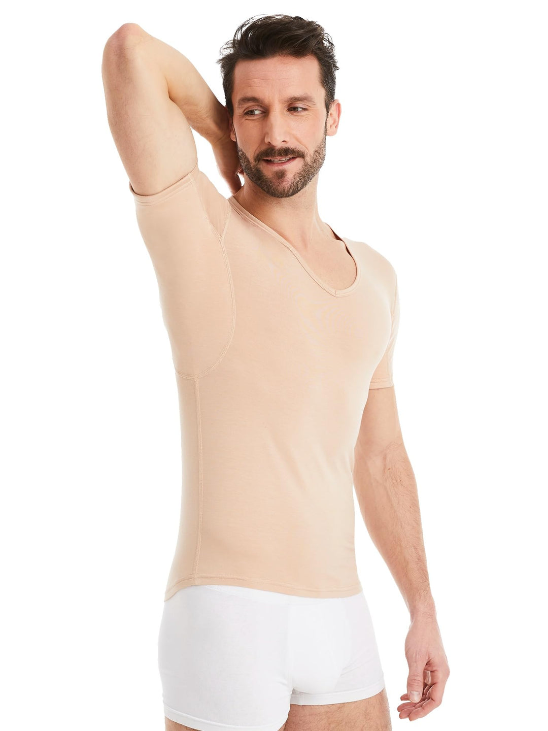 FINN Anti-Schweiss Shirt Herren mit V-Ausschnitt und integrierten Achselpads gegen Starkes Schwitzen