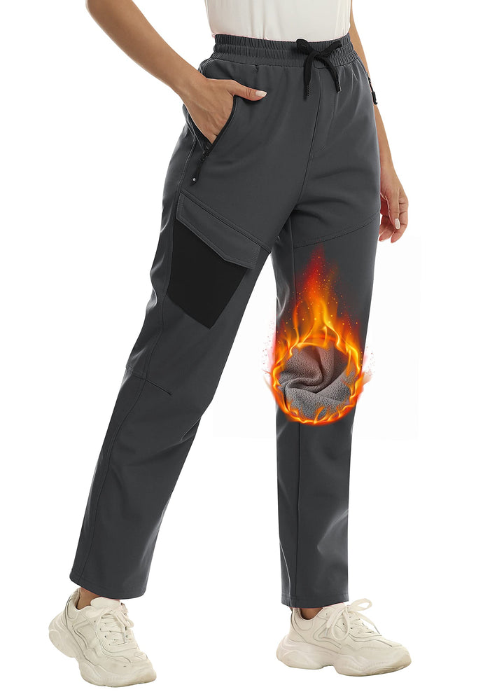 MoFiz Damen Wanderhose Skihose Softshellhose Outdoorhose Thermohose Winddichte Berghose Arbeitshose