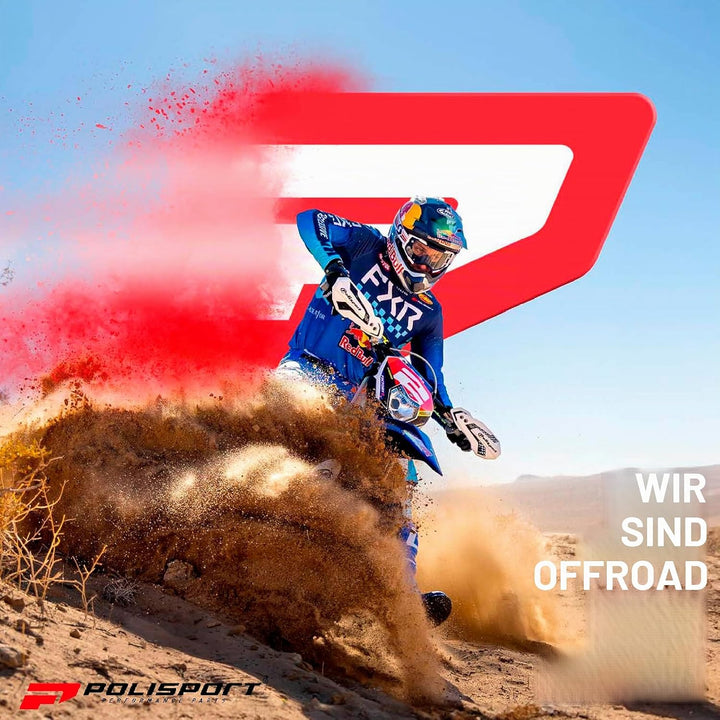 POLISPORT 8308200007 - Handprotektoren MX FLOW 1 MX-Style Befestigungspunkt aus Kunststoff inklusive