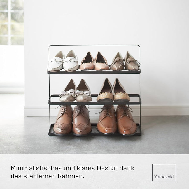 Shoe Rack Wide - Tower - black Schwarz, Schwarz