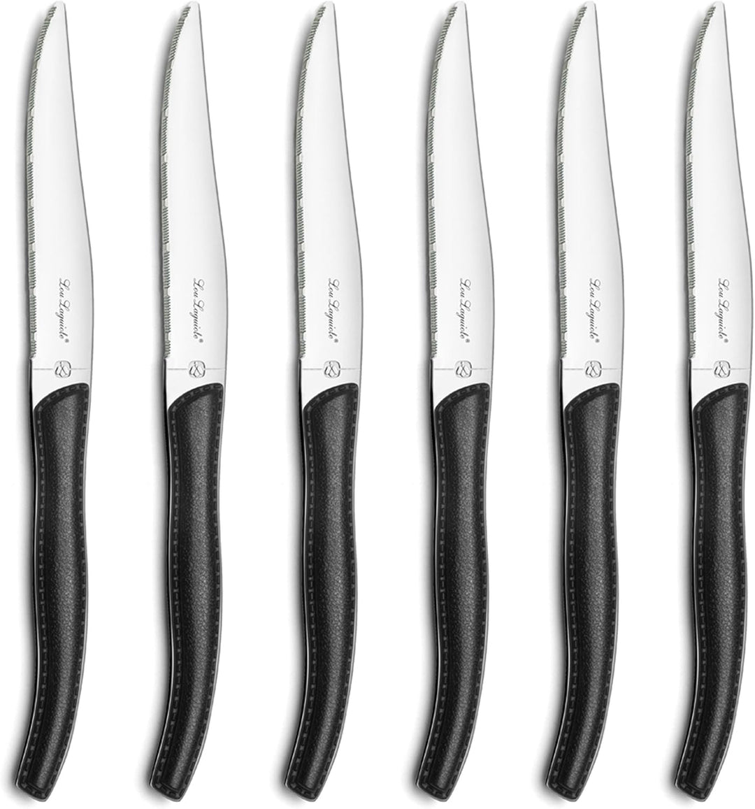 Amefa Steakmesser Set SKY LAG 6-teilig Schwarz 13/0 Klingenstahl hochglanzpoliert Kunststoffgriff in