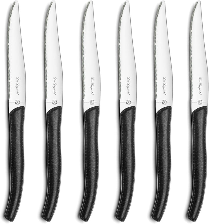 Amefa Steakmesser Set SKY LAG 6-teilig Schwarz 13/0 Klingenstahl hochglanzpoliert Kunststoffgriff in