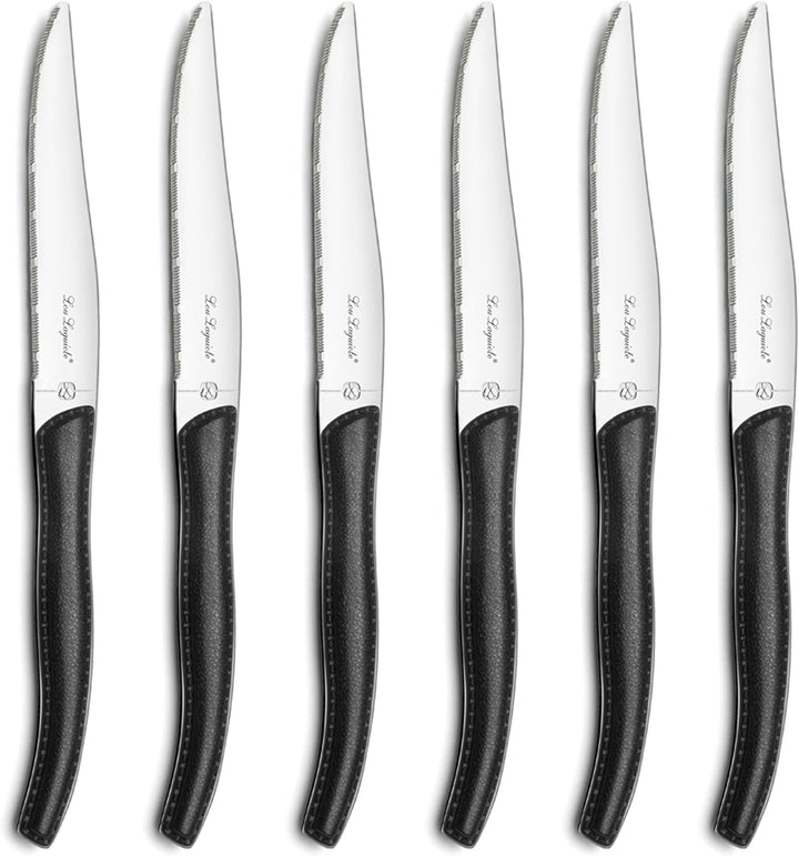 Amefa Steakmesser Set SKY LAG 6-teilig Schwarz 13/0 Klingenstahl hochglanzpoliert Kunststoffgriff in