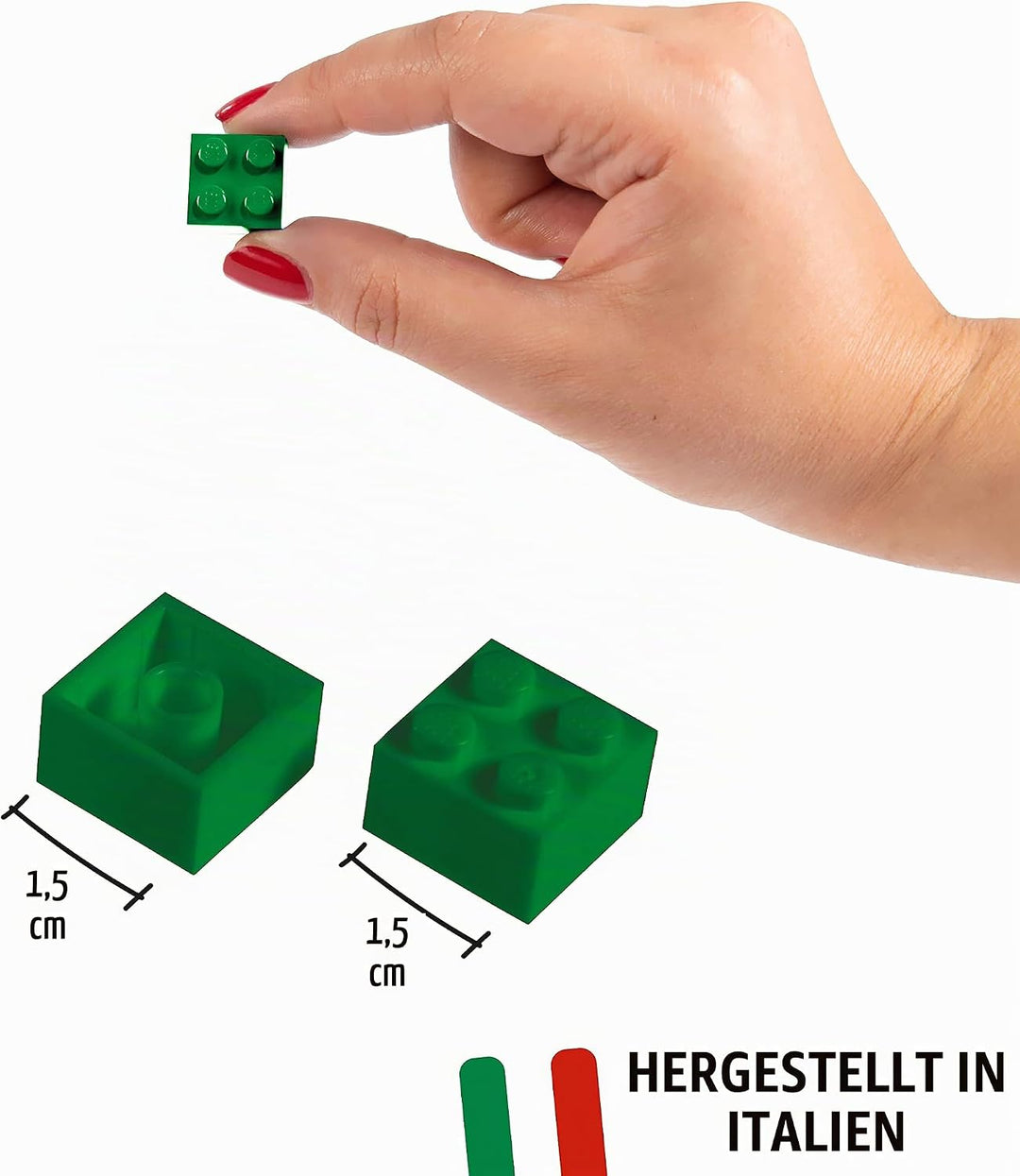 Simba 104114552 - Blox, 1000 grüne Bausteine für Kinder ab 3 Jahren, 4er Steine, im Karton, hohe Qua