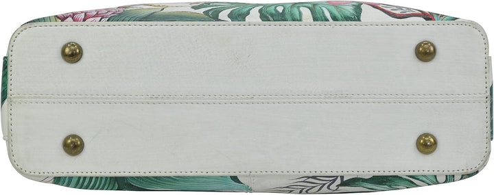 Anuschka Women's Messenger bag aus Echtleder, klein ?Handbemalte Handwerkskunst | Floral Charm