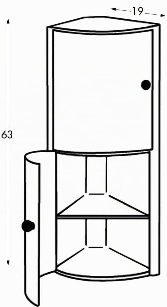 TATAY Watch, Kunststoff, Eisweiss, 20 x 20 x 62,5 cm, Tatay_4480101 Ecke, Ecke