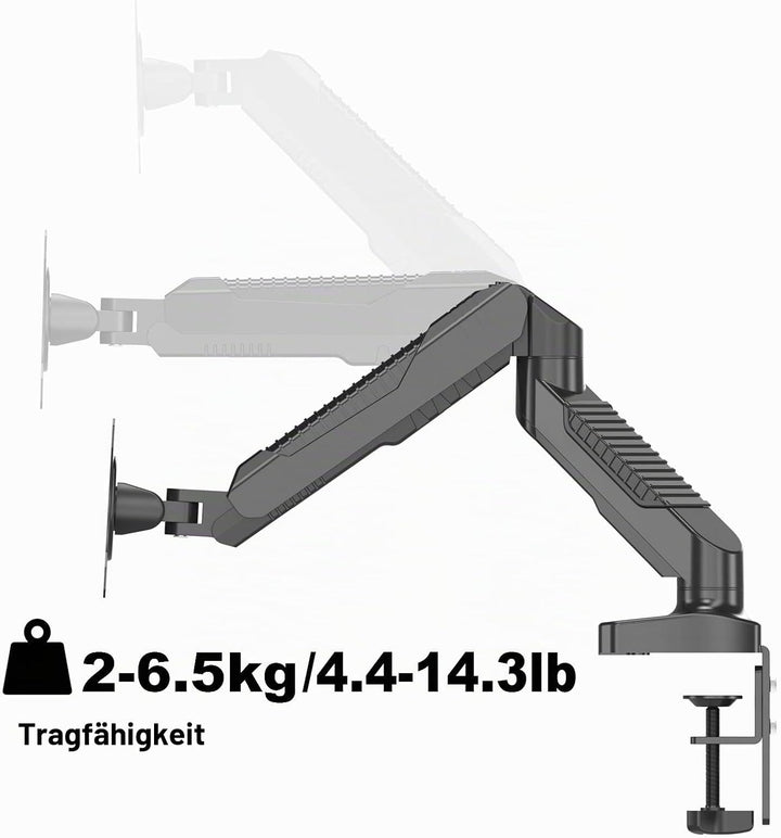 HFTEK Monitor Halter Tischhalterung für Bildschirme 15 bis 34 Zoll (6,5 kg) mit VESA 75/100 (HF12GMC