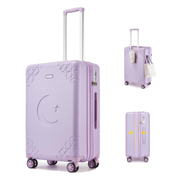 Sea choice Hartschalenkoffer Erweiterbar Reisekoffer mit Getränkehalter Leicht Koffer Set Trolley Ha