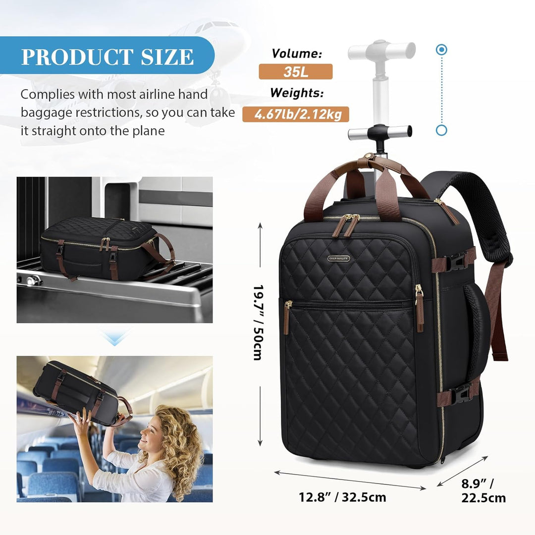 Extra Grosser Rucksack Damen 33L Wasserdicht 17 Zoll Laptoptasche Arbeit Laptop Anti Diebstahl Busin