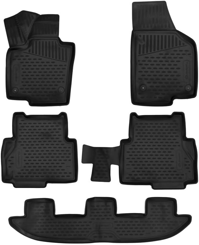 Element 3D Passgenaue Premium Antirutsch Gummimatten Fussmatten SEAT Alhambra 2017-> MPV Mk2 7N 5-Te