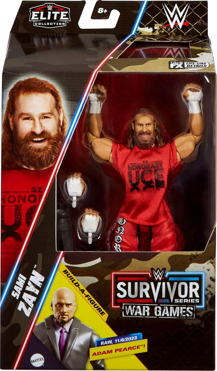 Mattel WWE Elite Collection Actionfigur & Zubehör, Premium Live Event Sami Zayn mit austauschbaren H