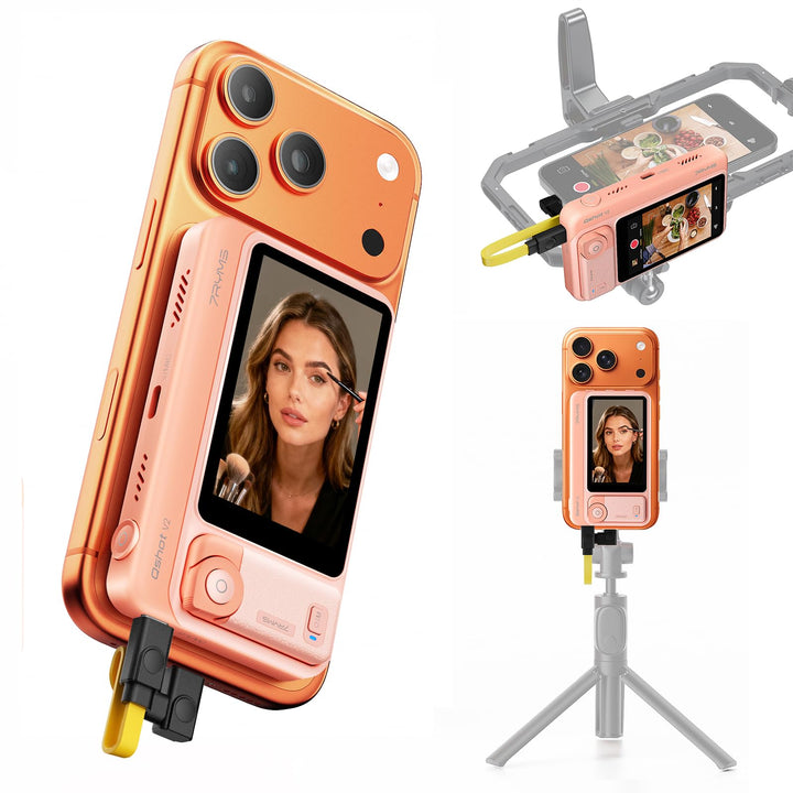 7RYMS Qshot V2 Selfie-Monitor-Bildschirm für iPhone &amp; Android (Rosa) Pink, Pink