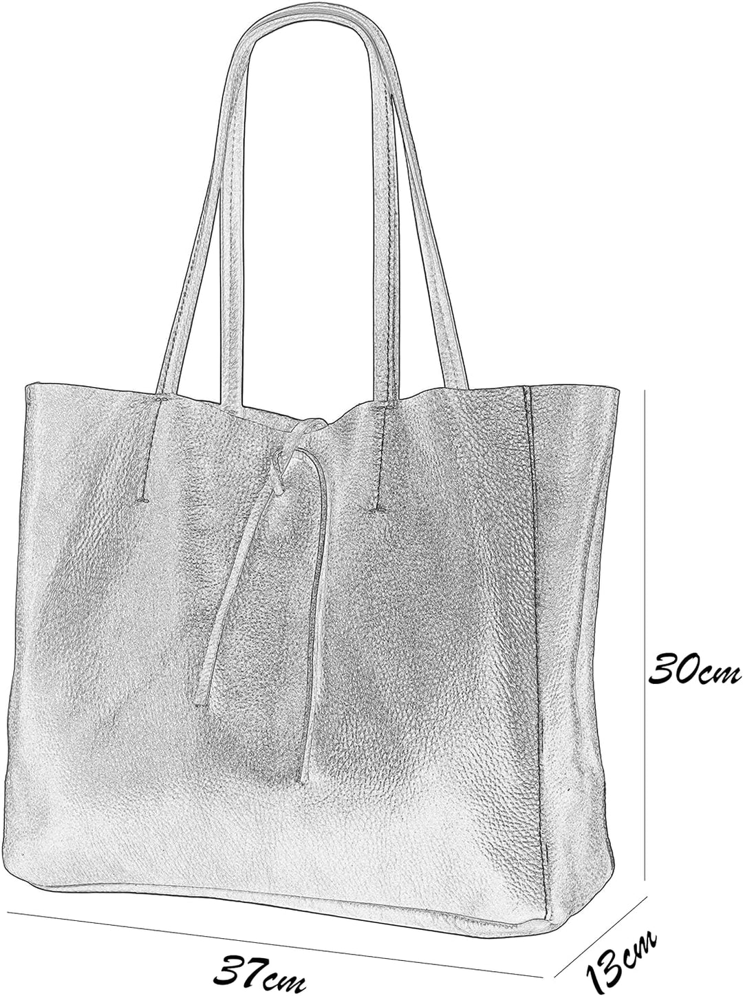 SH Leder ® Damen Echt Rindleder Shopper in Querformat mit Innentasche in vielen Farben Schultertasch
