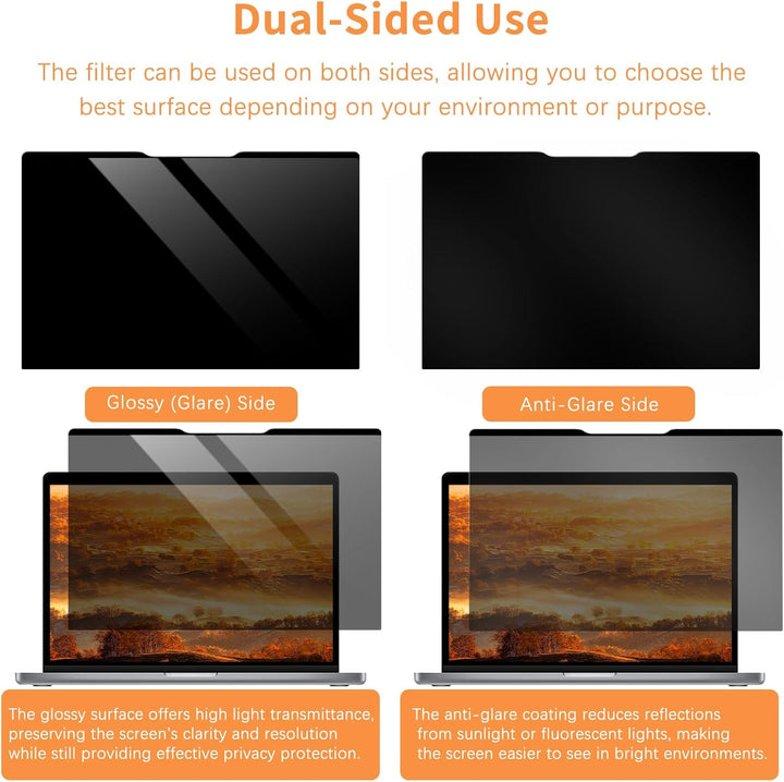 Laptop Magnetischer Monitor Blickschutzfilter für 13.3 Zoll 16:9, Abnehmbar Anti Glare, Anti Blaulic