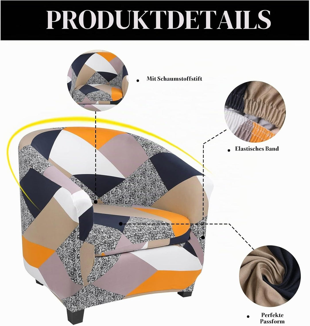 Jaotto Sesselschoner Sesselhusse Stretch Sesselüberwürfe Sofabezug Elastisch Sofabezug Sesselbezug S