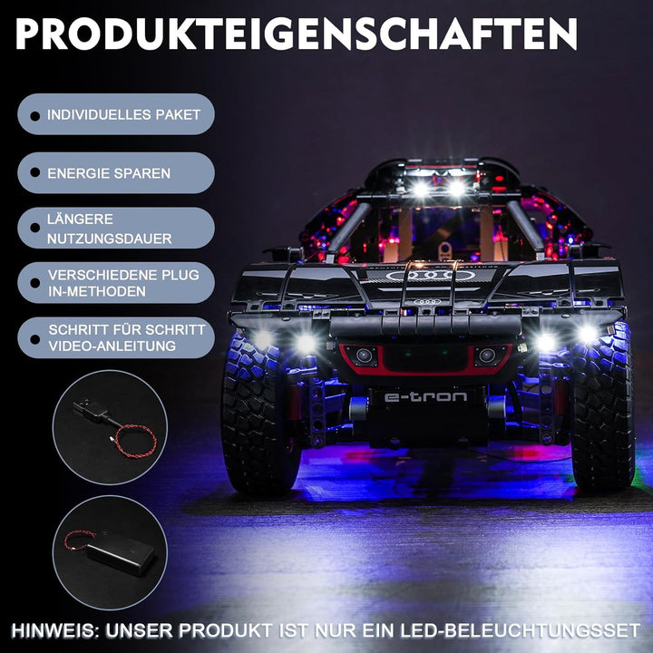 Fernbedienung Licht-Kit für Lego Audi RS Q e-tron (Kein Lego-Modell), Led Beleuchtungs Set für Lego