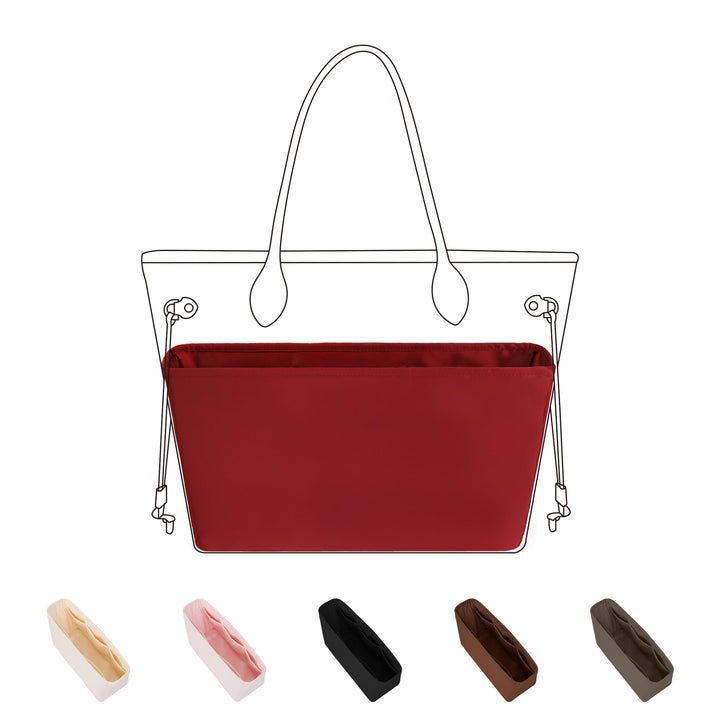 DGAZ Handtaschen Organizer Einsatz für LV Neverfull PM/MM/GM Taschen, Seide Tasche in Tasche Organiz