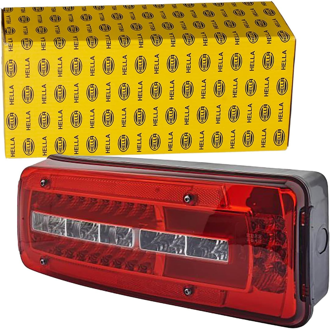 HELLA 2VD 012 381-351 Heckleuchte - Truck Full LED - LED - 24V links links DIN Stecker hinten, links