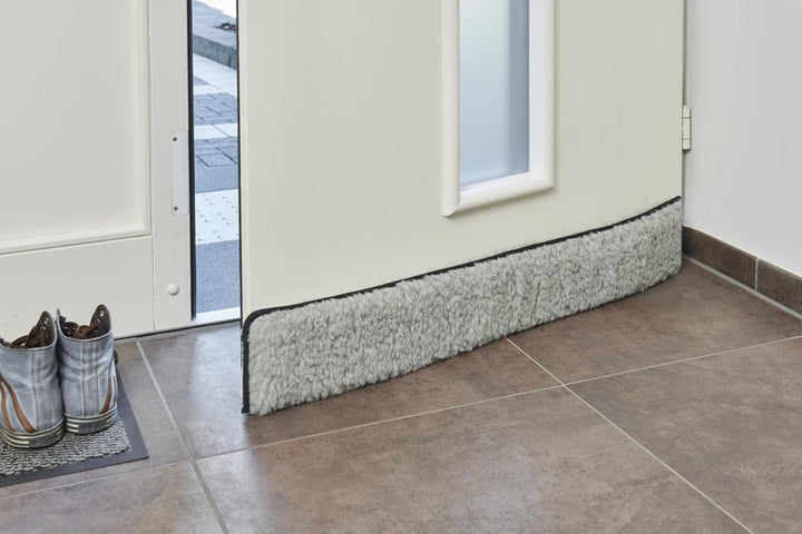 K. & N. Schurwolle 550 Schurwoll-Zugluftstopper für Türen 100 cm, Grau Grau 100 cm Single, Grau 100