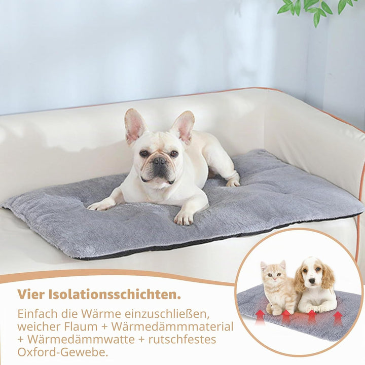 Selbstheizende Katzendecke: 70 x 45cm Selbstheizende Decke Katze, Flauschig und Weich Wärmedecke Kat