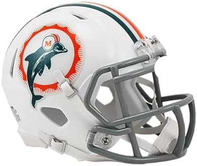 Riddell Mini Football Helm - NFL Speed Miami Dolphins 1972