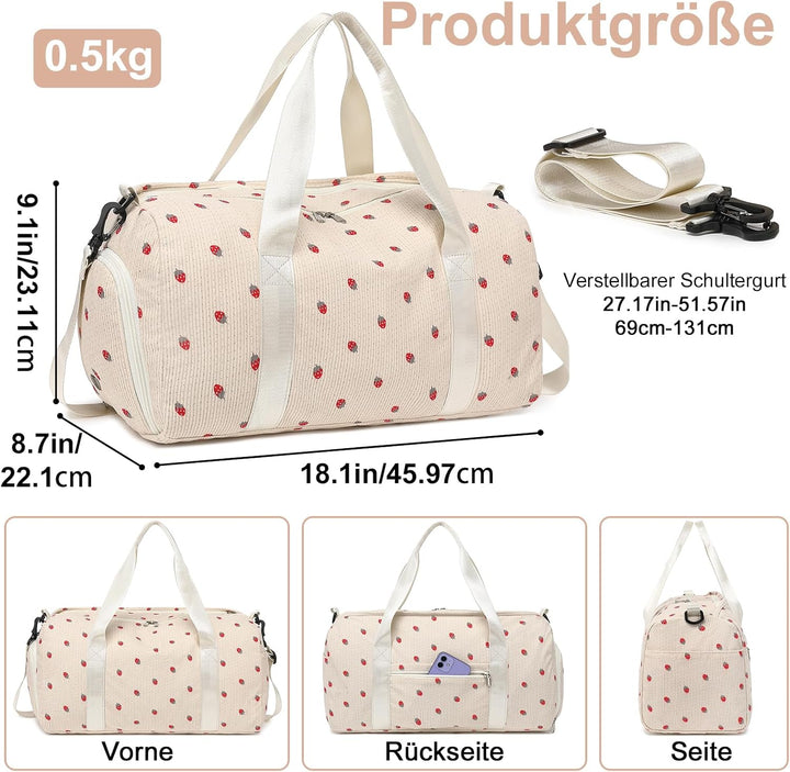 Sporttasche Kinder Schwimmtasche Jungen Damen mit Schuhfach und Nassfach Badetasche Teenager Kleine