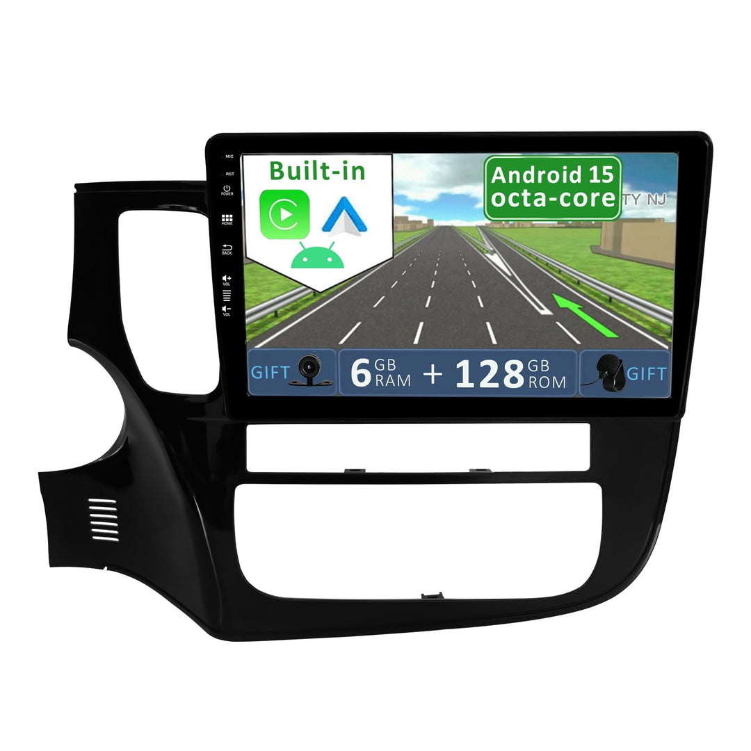 YUNTX [6GB+128GB] Android 10 2 Din Autoradio für Mitsubishi Outlander(2012-2018)-[Integriertes Wirel