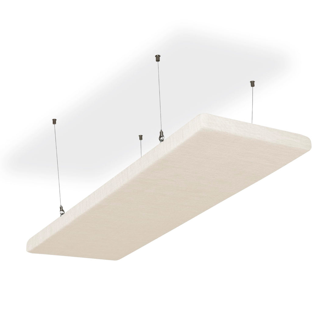 SILENT4® Schallabsorber Decke 114x33x5cm Akustikbild Akustikpaneele aus Akustikvlies, Seilmontage, m
