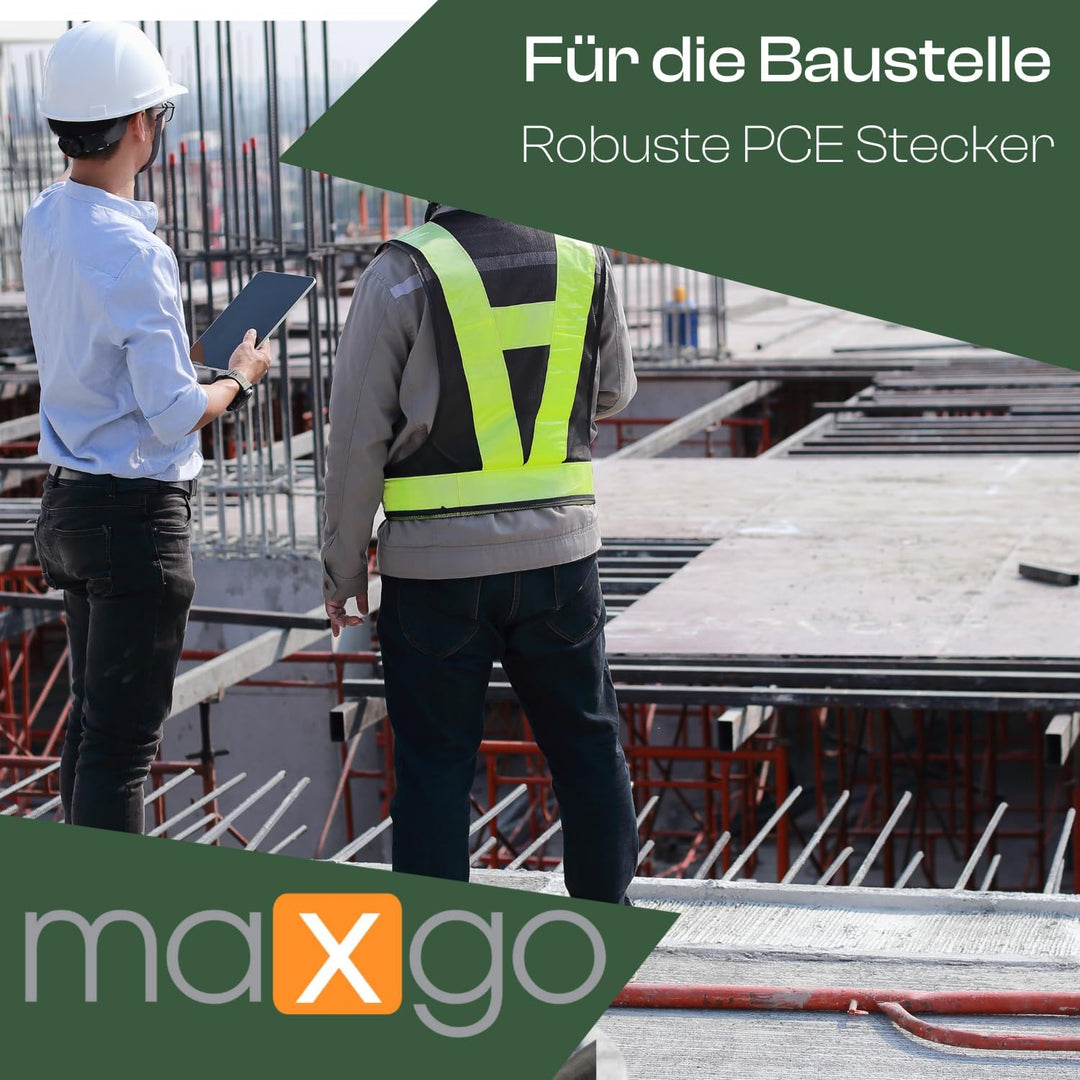 CEE Verlängerungskabel Starkstromkabel 63A 400V Gummileitung H07RN-F 5g16 mm² IP44 aussen 10m 5G16;