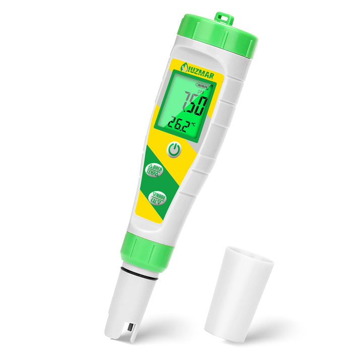Digitales pH messgerät, Pool-Salztester, 5-in-1 pH Salz TDS EC messgerät, Salzgehalt und pH-Meter fü