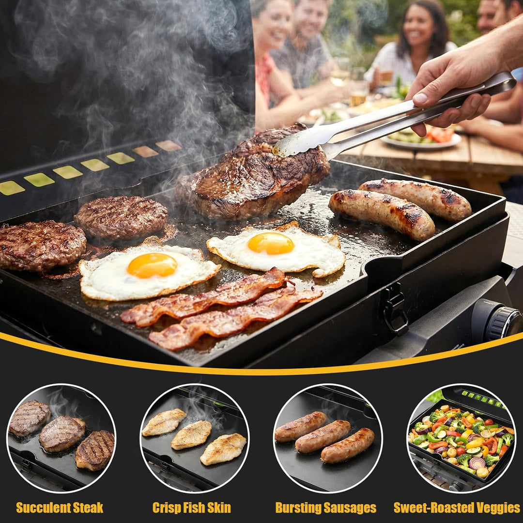 GFTIME Antihaft Grillplatte 44 × 31,5 × 3cm für Enders Urban II & Explorer II, Gusseisen Grillplatte