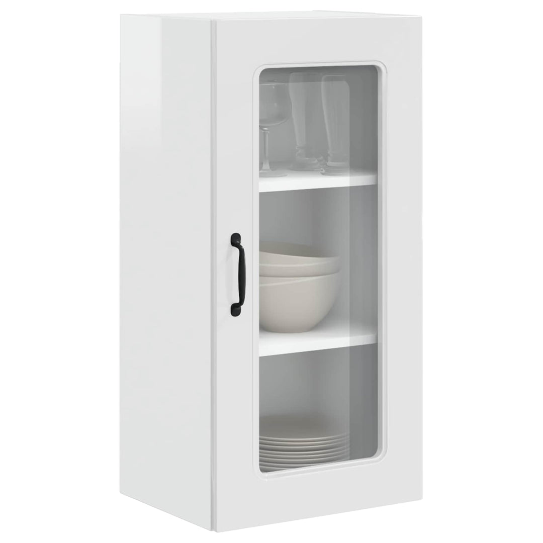 vidaXL Geschirrspülerfront Kalmar Hochglanz Weiss 40 x 31 x 80 cm, Eleganter moderner Küchenregal, g