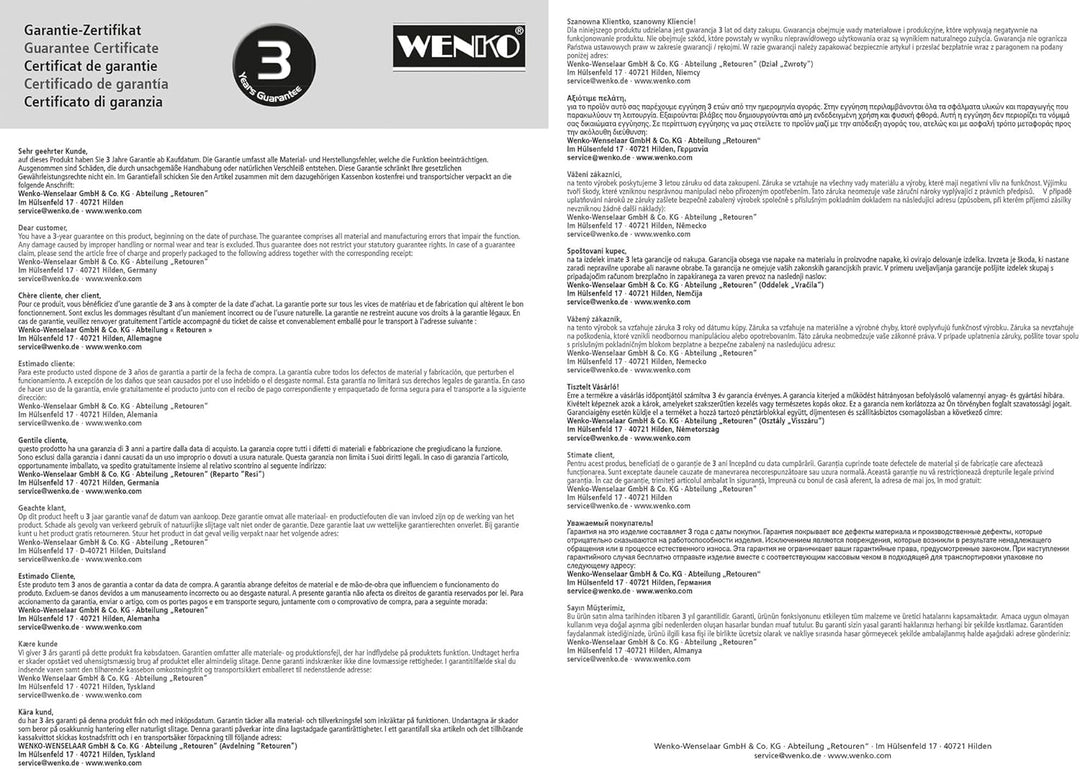 WENKO Turbo-Loc® WC-Garnitur Quadro - WC-Bürstenhalter, Befestigen ohne bohren, Kunststoff (ABS), 9.