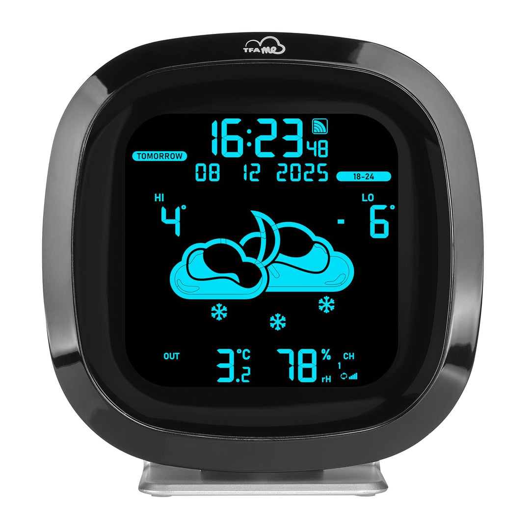 TFA Dostmann WLAN Design Wetterstation TFA.me ID-04, 35.8102, Profi-Wettervorhersage durch wetter.co