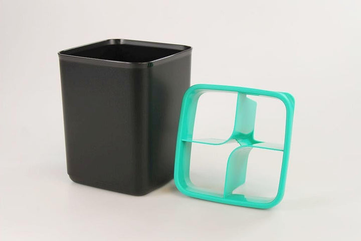TUPPERWARE Griffbereit Ordnungstopf schwarz-türkis Aufbewahrung Sammelbehälter